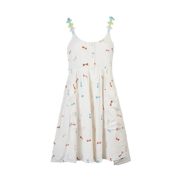STELLA MCCARTNEY KIDS ストライプボウプリントキャミドレス (12-14+) 92389316