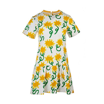 STELLA MCCARTNEY KIDS サンフラワープリントTシャツドレス (12-14+) 101MC (TU1A21 Z1638) 92389413