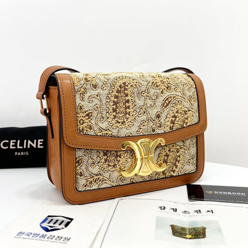 CELINE キャンバストリオンフ女性ショルダーバッグクロスバッグ 18.5-14-4.5 92396174