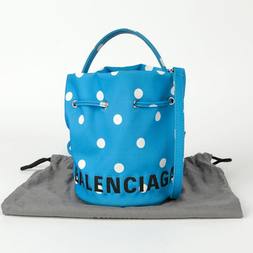 BALENCIAGA 619458 ホイール XS サイズ ドローストリング バケット トート ショルダーバッグ 91681183