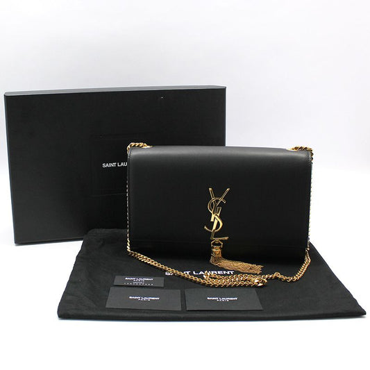 SAINT LAURENT 354119 ゴールドトーン モノグラム タッセル ケイト ミディアム チェーン ショルダーバッグ 92492178