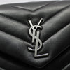 SAINT LAURENT 494699 schwarze Silbermonogramm Lulu kleine Schultertasche 92492273 [P]