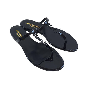 Saint Laurent Women's Cassandra Flat Slide Sandals 92600134