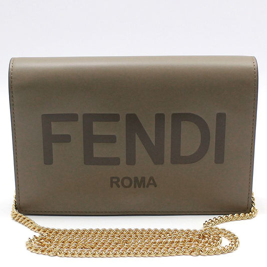 FENDI 未使用/ 8BS006 エンボスロゴ WOC ゴールド チェーン ミニ クロスバッグ 92737651