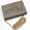 FENDI Unused/ 8BS006 Emblem Logo WOC Gold Chain Mini Crossbody Bag 92737651 [P]