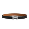 Hermes Reversible Belt with H Buckle Black Gold 32mm 90 92910564 [P]