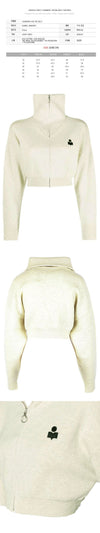 ISABEL MARANT OXANE ハイネック クロップ ジャケット ライトグレー CA0004FA A3L75E 02LY 93221711 [P]