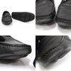 Prada 2DD159 Black Saffiano Leather Silver Lettering Men's Driving Loafers 9.5 93300747 [P]