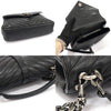 SAINT LAURENT 428056 Schwarzes Lammleder Monogram Matelassé Silberfarben College Medium 2WAY 93301536 [P]