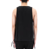 AMI Drawstring Sleeveless Tank Top 215 0062 001 93375373 [P]