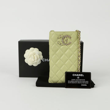 CHANEL AP1836 Caviar Skin CC Logo Phone Holder and Crossbody Bag 131425483