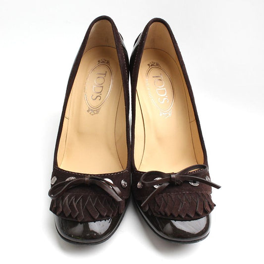 TODS Deepbraune Lackleder-Tassel-Gomino-Pumps 37 94192052