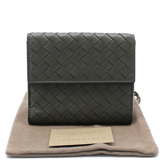 Bottega Veneta Gray Intrecciato Weave Mesh Wallet 382576 94541529