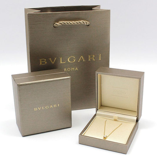 Bulgari 18K Yellow Gold 0.3 Carat 1P Diamond Corona Necklace 94541599