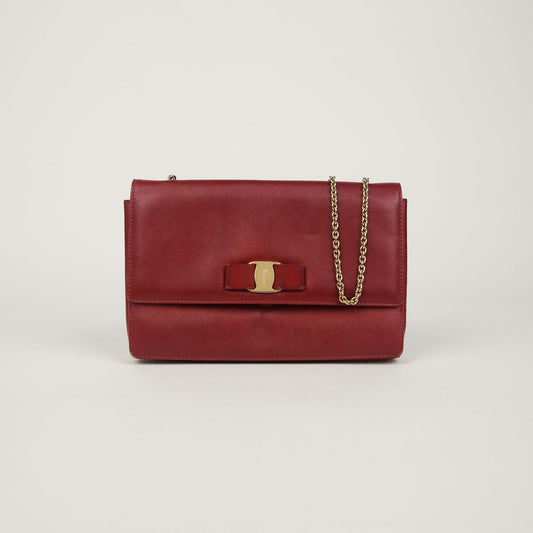 SALVATORE FERRAGAMO 21 D855 ジニーチェーンショルダー兼クロスバッグ 93808709