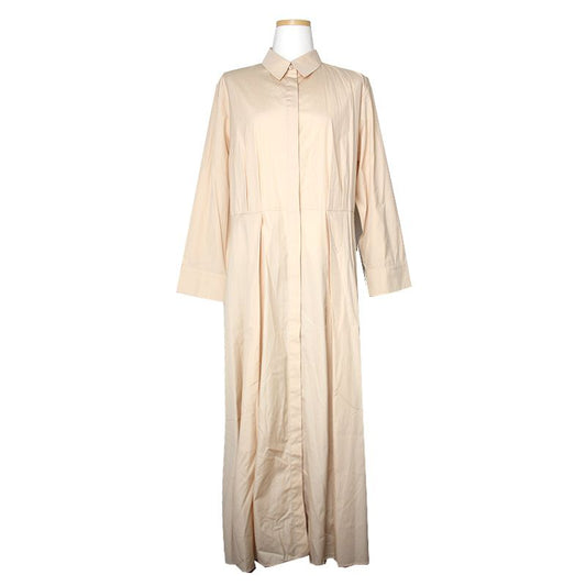 MAXMARA スタジオベージュロングシャツワンピース 55, 小さめ66 94653721