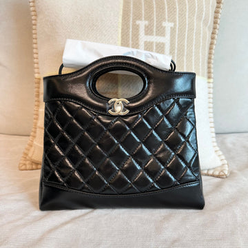 CHANEL 31 Bag New Mini Internal Chip Crossbody Black Gold AS4133 94667316