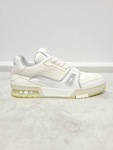 LOUIS VUITTON ホワイト LV レザー トレーナー スニーカー 6.5 94849789