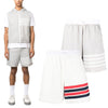 THOM BROWNE Letzte No-Margin Diagonal Track Shorts MJQ197A 95989638 [P]