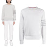 THOM BROWNE Sweatshirt mit diagonaler Armbinde / Hellgrau 96204205 [P]