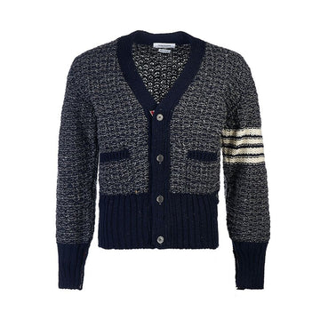 Thom Browne Men's 4-Bar Tweed Mohair Cardigan 96213632