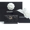 CHANEL Card Wallet Snap STRASS MIRROR Black Full Set 96247388 [P]