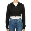 COURREGES WOMEN CROPPED HOODIE JACKET BLACK 323JVE051JS0091 96307064 [P]
