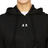 COURREGES WOMEN CROPPED HOODIE JACKET BLACK 323JVE051JS0091 96307064 [P]