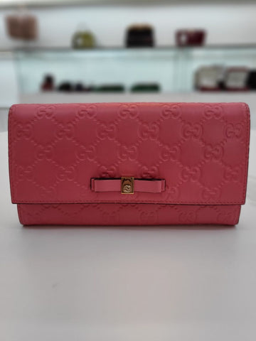 Gucci Shima Pink Long Wallet 388679 96764653