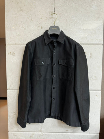 Tom Ford Cotton Military Shirt Black 2 97305299