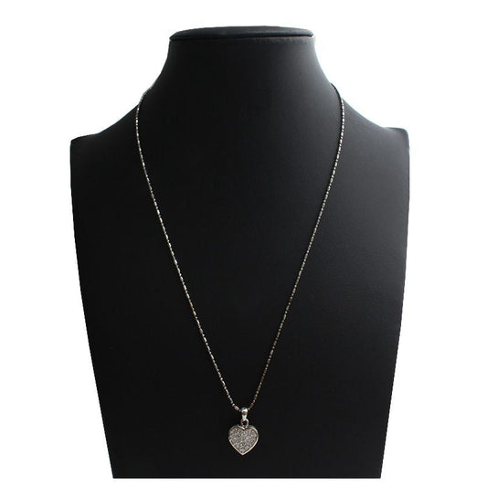 Other Brand Crystal Heart Necklace and Earring Set 97439235