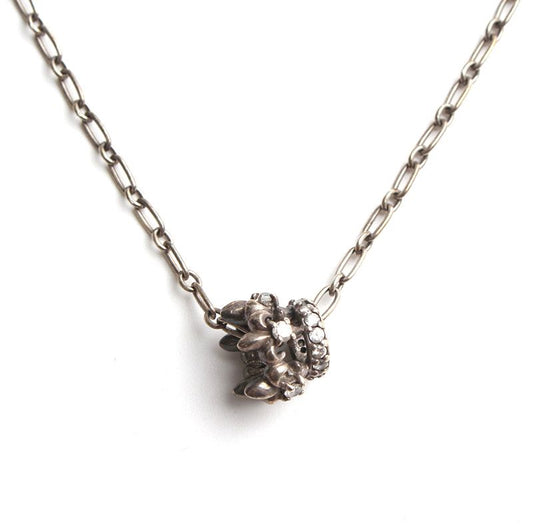 Other Brand 925 Silver Fleur de Lis Crown Necklace 97439337