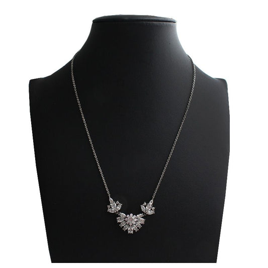 Other Brand 925 Silver Crystal Daisy Necklace 97439470