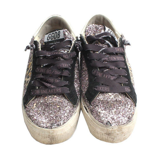 GOLDEN GOOSE レオパード スター グリッター スニーカー 37 97492885