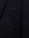 Louis Vuitton Black Embroidered Signature Wool Pon Dup Jacket 97498483 [P]