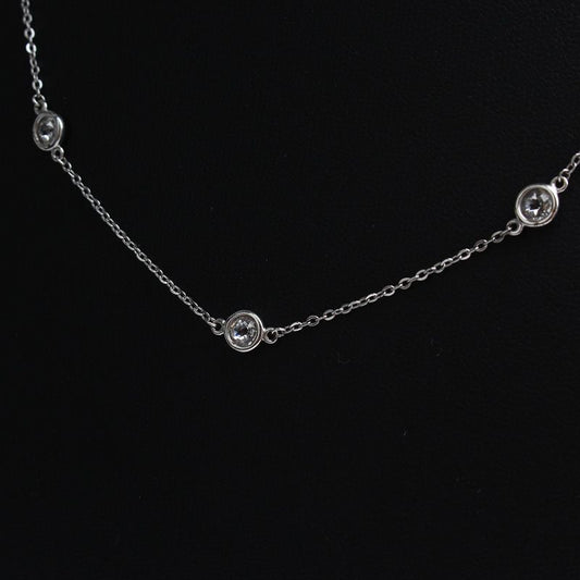 Other Brand 925 Silver Crystal Necklace 97506469