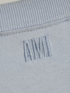 AMI Sky Blue Big Heart Embroidery Oversized T-Shirt UTS004 97523686 [P]