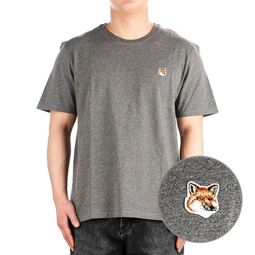 Maison Kitsune 24FW Men's Fox Head Short Sleeve T-Shirt DARK GREY MELANGE 98804017