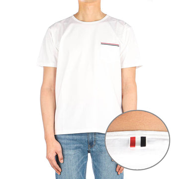 THOM BROWNE 男性のストライプ半袖Tシャツ 98804125