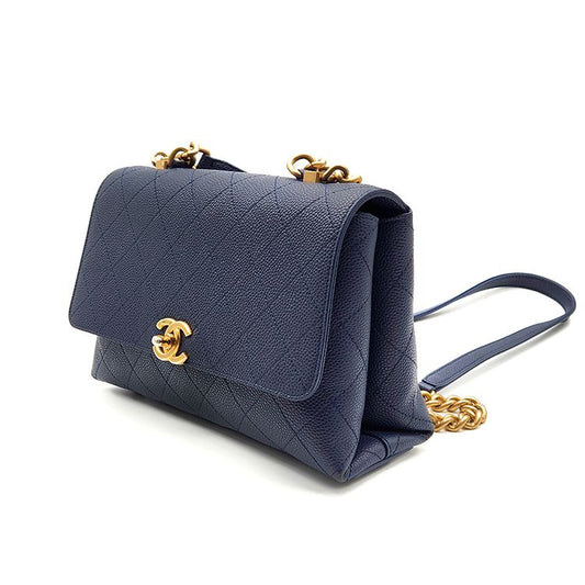 CHANEL キャビア トップハンドル フラップバッグ L513371 98804752