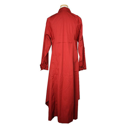 MAXMARA ブリックレッドコットンシャツワンピース 66 99001901