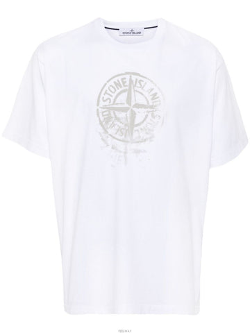 Stone Island Logo Print Short Sleeve T-Shirt V0001 80152RC87 74838650