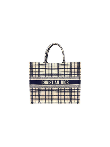 DIOR Checkered Book Tote Large 99012246