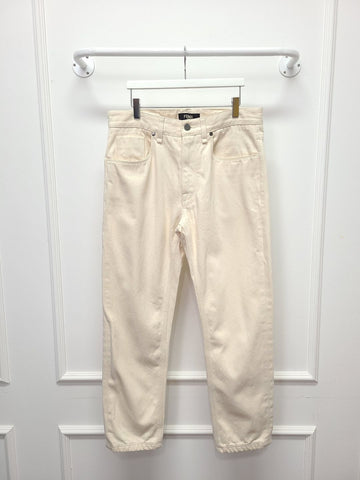 Fendi White Cream Logo Patch Denim Pants 32/34 99015321
