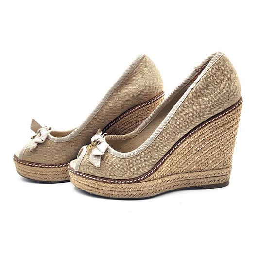 TORY BURCH Espadrille Open Toe Wedge Sandalen L568984 99086681