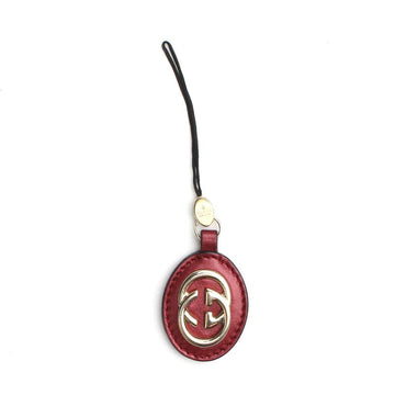 Gucci GG Logo Leather Bag Charm 100324770