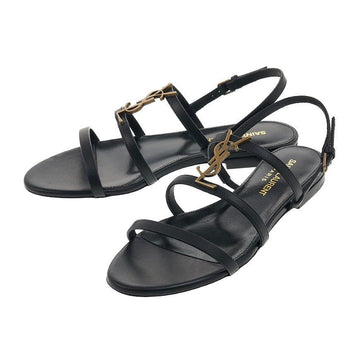 SAINT LAURENT カサンドラ フラット サンダル 652758 BDATT 1000 100340402