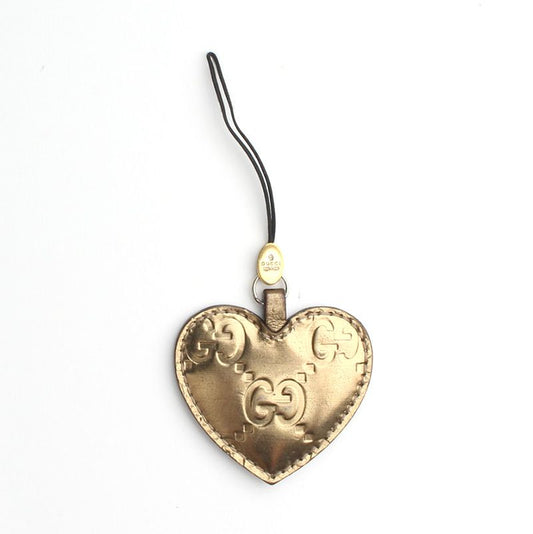Gucci Golden Heart Leather Bag Charm 100343022