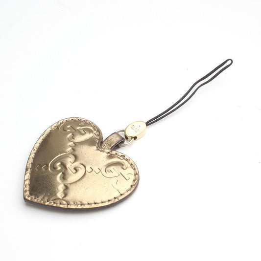 Gucci Golden Heart Leather Bag Charm 100343022
