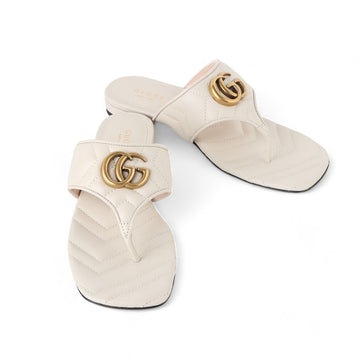 Gucci GG Marmont Matelassé Flip Flop Sandals Slippers 36 100412253
